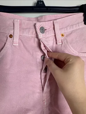 Levi’s 501 Original Fit Pink Rigid Denim High Rise Jean Cutoff Shorts size 30 thumbnail 5