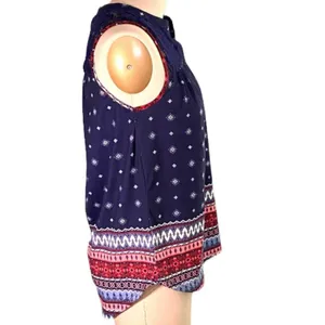 Absolutely Famous Ladies Boho Chic Blue Cami Tank Top Shirt Size M Medium ~Paisley Tank Top Blouse thumbnail 6