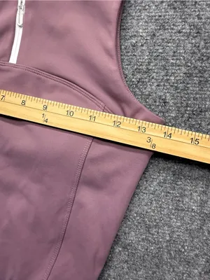 Gold Hinge Woman’s XS Sleeveless purple Zip-Front Active Top built in bra thumbnail 2