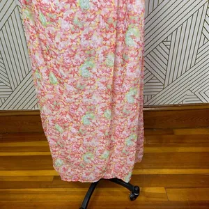 Zara‎ Basic Floral Strapless Maxi Dress in Pink Boho Draped Size US XS thumbnail 8