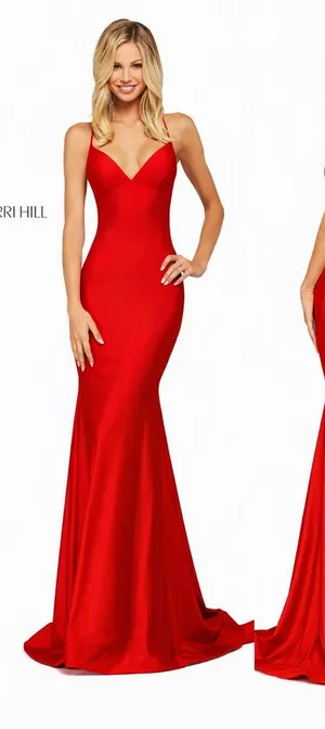 Sherri Hill Red Dress Prom 53879 thumbnail 1