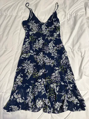 B. Smart Navy and White Floral Dress thumbnail 2