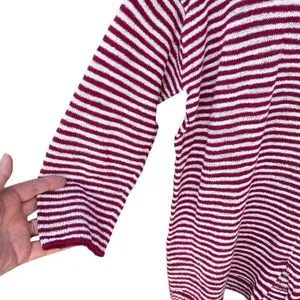 Loft size M striped oversized cotton nylon sweater thumbnail 3