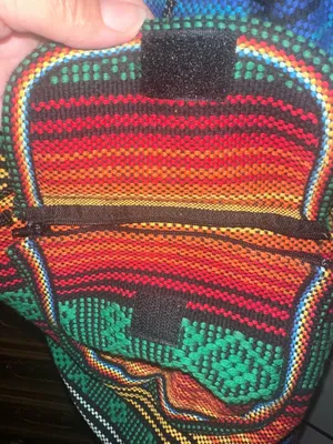 Mr. Pinzon Handmade Mexican Sarape Boho Woven Cotton Backpack thumbnail 7