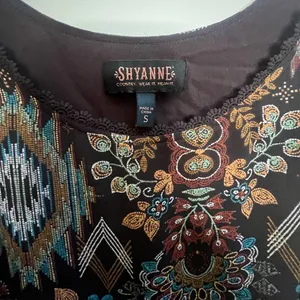 Shyanne Multicolor Floral Pattern‎ mini dress small country boho thumbnail 4