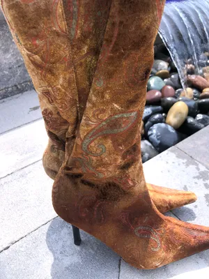 Vintage Velvet Long Boots Multiple Size 8.5 thumbnail 1