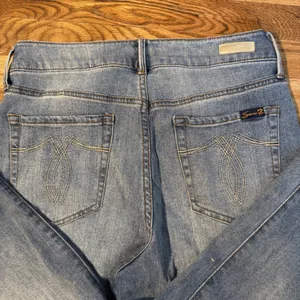 Seven7 Pacifica High Rise Wide Leg Jeans Medium Wash Raw Hem Size‎ 8 thumbnail 3