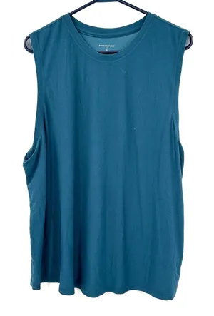 Banana Republic Size XL Tank Blue Sleeveless Crew Neck Basics‎ Casual Everyday thumbnail 1