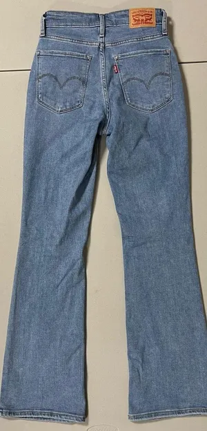 Levi's Blue ‘725 High-Rise Bootcut’ Faded Denim Jeans Pants Bottoms Size 0 (Short) 🤍 thumbnail 3