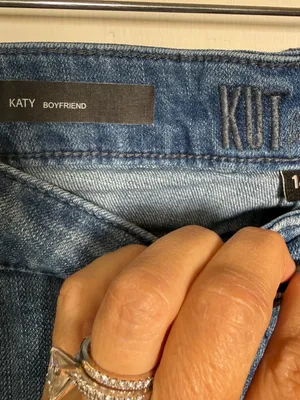 Kut from the Kloth Katy Boyfriend Classic Mid-Blue Women’s Straight Jeans 14 thumbnail 4