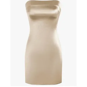 NEW Strapless Satin Open Back Wedding Guest Cocktail Mini Dress M thumbnail 6