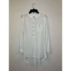 Free people white gauze boyfriend button down shirt Size Medium thumbnail 3