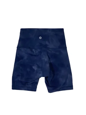 Lululemon Blue Tie Dye High Rise Biker Shorts Yoga Gym Athleisure 2 thumbnail 2