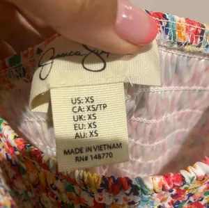 Floral Multicolored Ribbed Mini Dress Multi Size XS thumbnail 3
