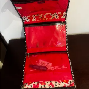 Floral Pink and Red Women's Bag for make up thumbnail 2