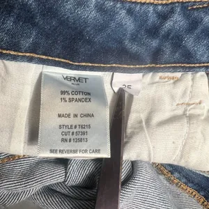 Vervet Melissa mid rise jeans raw hem size 25 straight leg Mixology thumbnail 7