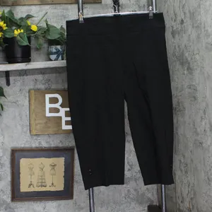 NWT Hearts Of Palm Womens Plus Solid Tech Stretch Pull-On Capri Pants Black 18W thumbnail 3