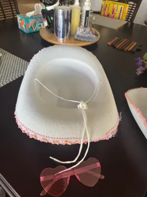 NWOT costume cowgirl hat with sunglasses thumbnail 3