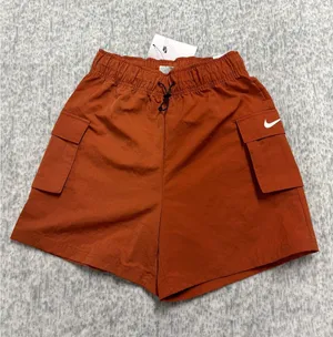 Nike Sportswear Essential Woven Cargo Shorts HighRise Burnt Orange DM6247-825 XS thumbnail 1