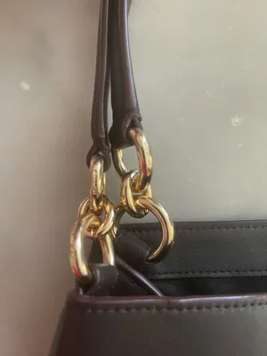 Coach Lexy Shoulder Bag F27579 Signature Jacquard Khaki Brown Leather Handbag thumbnail 6