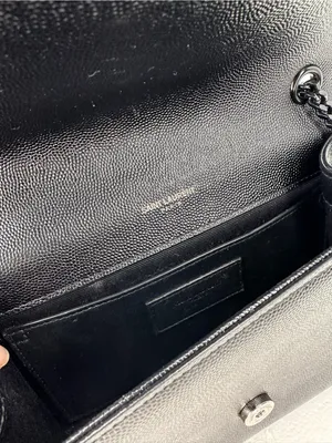 YSL Saint Laurent AUTHENTIC Black Leather Monogram Chain Crossbody Bag WITH COA thumbnail 12