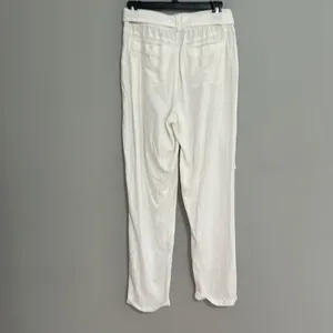 SOHO White Linen Blend Casual Boyfriend Pants thumbnail 4