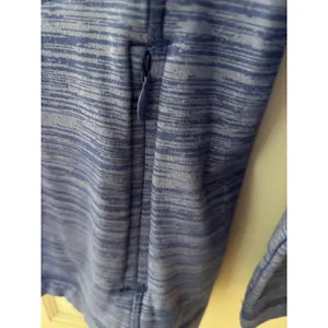 T by Talbots Womens Blue Space Dye Full Zip Mock Neck Active Jacket Petite P thumbnail 4