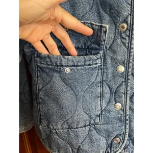 MNG QUILTED DENIM JACKET XS Blue thumbnail 2
