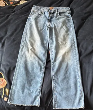 MOTHER Light Blue Wide Leg Jeans thumbnail 1