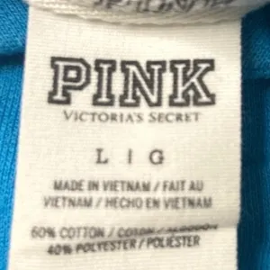 PINK Victoria's Secret Love Pink 1/4 Zip Sweatshirt Blue Large thumbnail 8