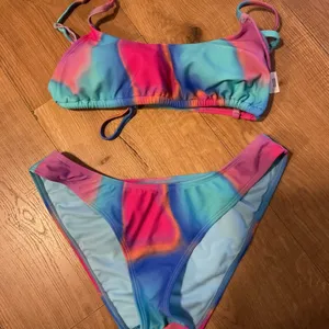 Wild Fable Blue Pink Bikini Top Bottom Colorblock Swim Women thumbnail 5