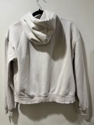 H&M Divided Women’s XS Cream Full Zip Hoodie Neutral Minimalist Sweatshirt thumbnail 2