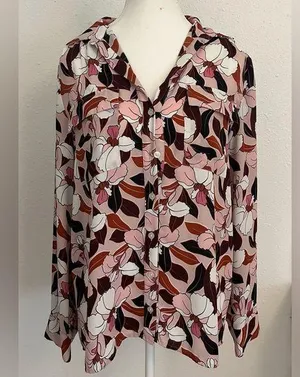 Ann Taylor Floral Blouse thumbnail 1