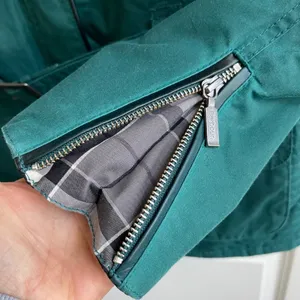 Barbour International Black Streak‎ Jacket Womens Green Waxed Cotton Moto Belted thumbnail 6