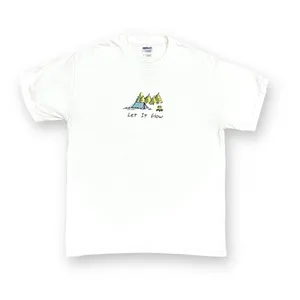 Gildan Co-Edikit White Camping Let It Glow Graphic Shirt Medium thumbnail 3