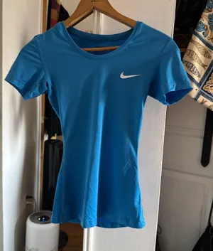Nike Pro Blue Dri-Fit Compression Short Sleeve Top thumbnail 1
