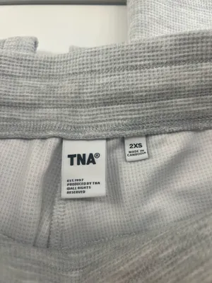 Aritzia Waffle Knit TNA Sweatpants Grey thumbnail 4