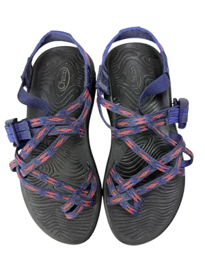 Chaco ZVOLV X2 Womens 7 Hiking Water Sandal Volcanic Blue Orange Camping Outdoor thumbnail 1