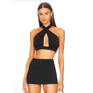 Michael Costello x REVOLVE Morgan Top Black Sz Small NWT thumbnail 2