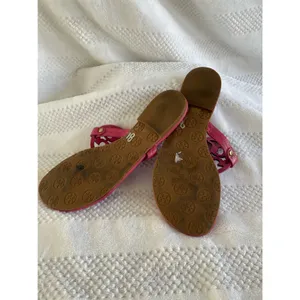 Tory Burch Pink Leather Miller Sandals Size 8 thumbnail 5