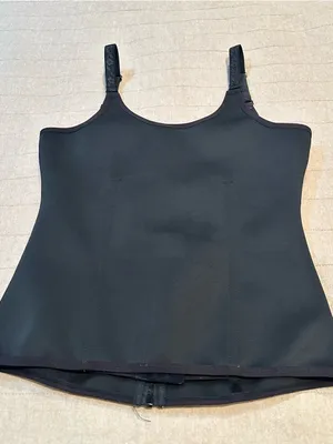 Black Shapewear Tank with Front Zipper Size XXL thumbnail 2