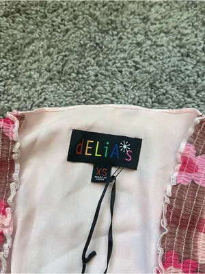 dELiA*s Pink Plaid Floral Mini Dress thumbnail 2