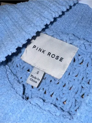 pink rose colorblock sweater thumbnail 2