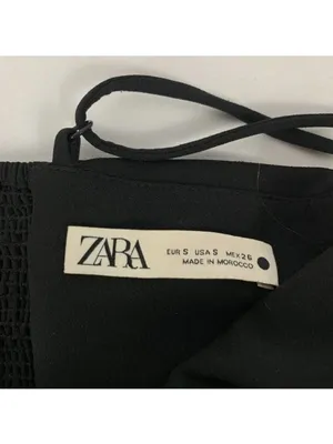 Zara Womens Black Ruched Camisole Tank Top With Adjustable Straps Size Small thumbnail 5