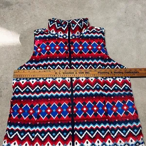 NWT Lands End New Women’s Full Zip Down Puffer Vest Chevron Fair Isle Winter XL thumbnail 6