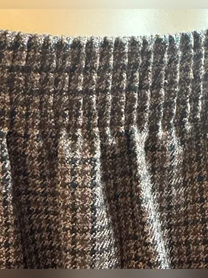 Briggs New York Color Browns Black Houndstooth Elastic Waist Midi Skirt Sz 12 thumbnail 2