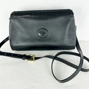 Dooney & Bourke Vintage Pebbled Leather Crossbody Bag Black P19 thumbnail 1