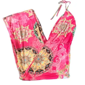 Boutique Brand pink bohemian mandala-print halter jumpsuit thumbnail 4