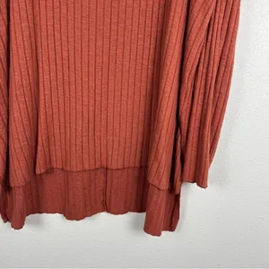 Urban Outfitters Out From Under Iona Ribbed Tunic Turtle Neck Orange Sz L thumbnail 4