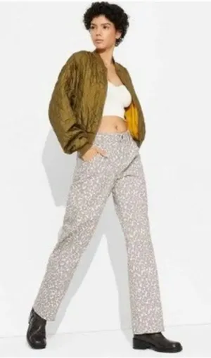 Wild Fable Mid-Rise 90's Relaxed Straight Pants - Wil Brown Leopard thumbnail 1